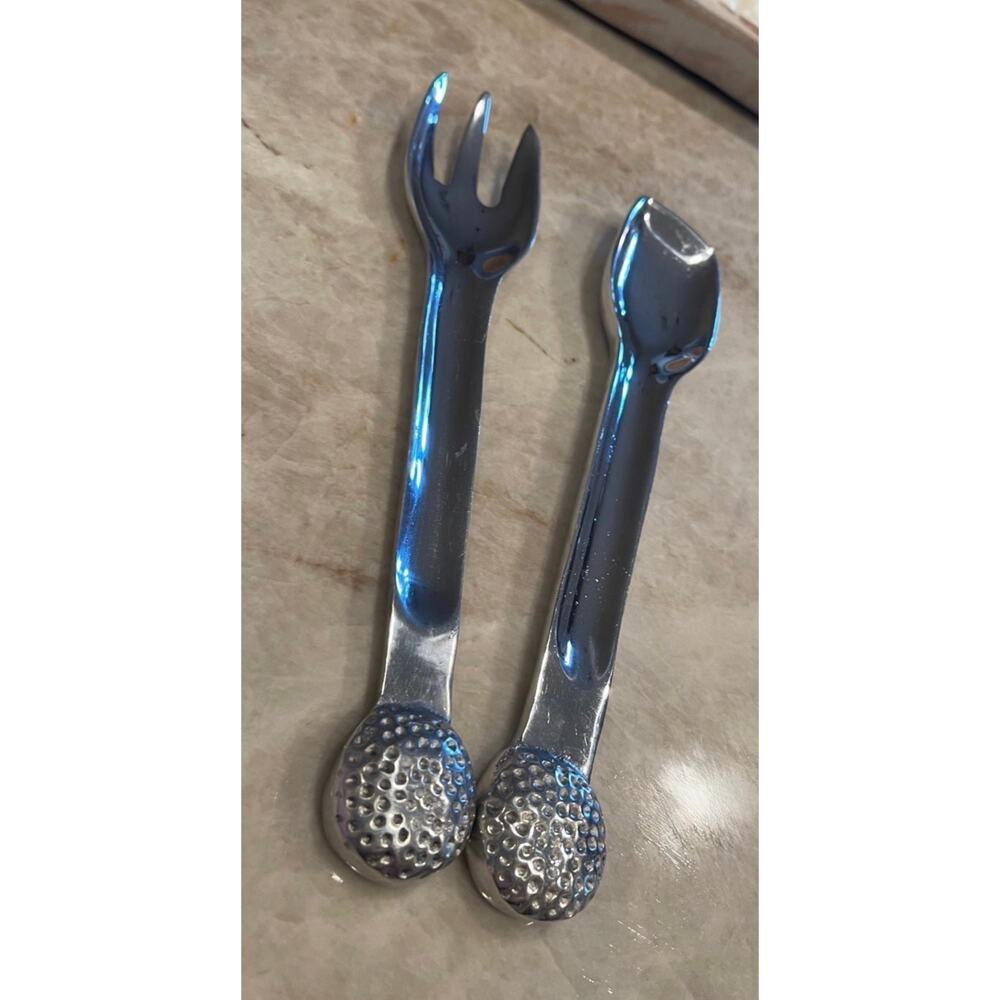 Holland Boone Polished Pewter salad serving set